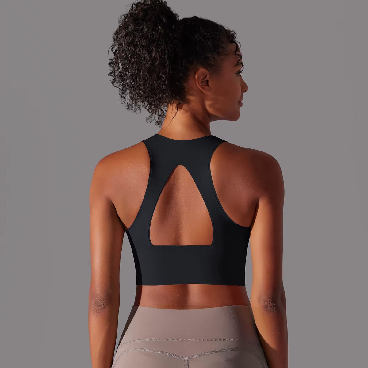 Women Fitness Sports Bra Top Gym Yoga Bra Back Cutout Workout Sports Underwear Running Quick DryTank Top Soft With Chest Pad