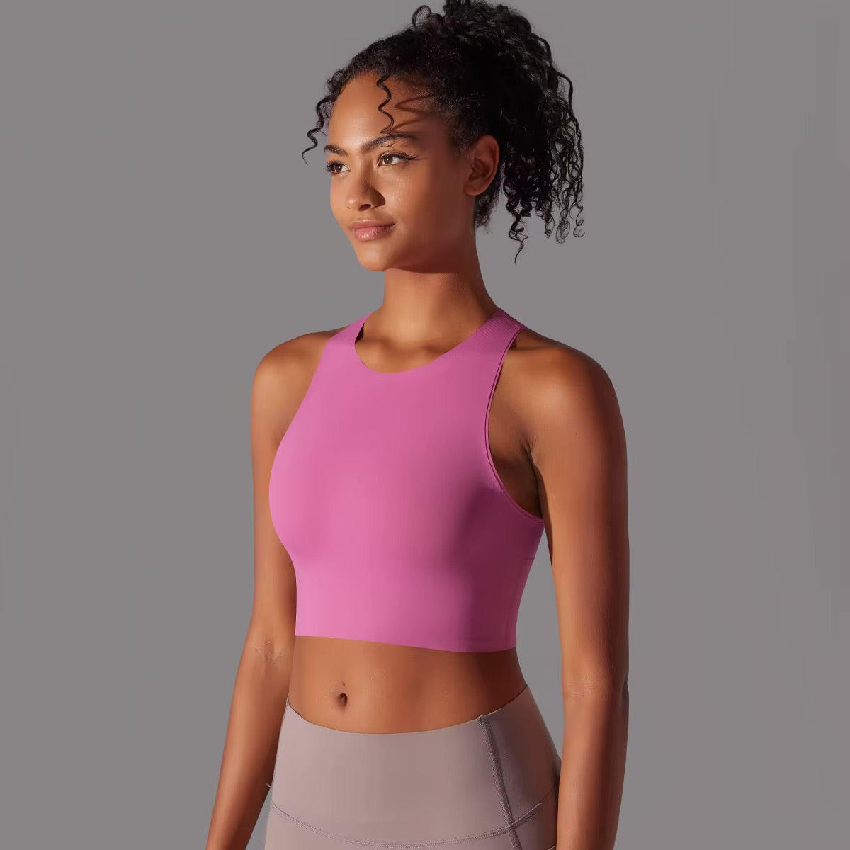 Women Fitness Sports Bra Top Gym Yoga Bra Back Cutout Workout Sports Underwear Running Quick DryTank Top Soft With Chest Pad 