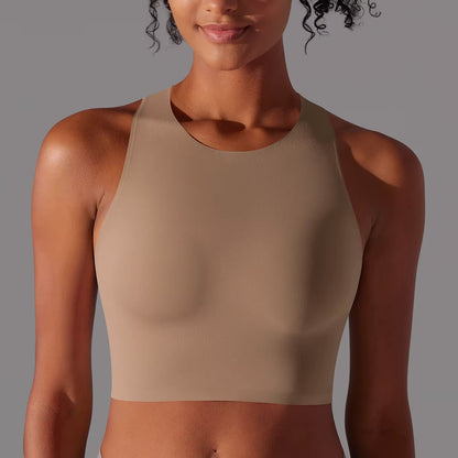 Women Fitness Sports Bra Top Gym Yoga Bra Back Cutout Workout Sports Underwear Running Quick DryTank Top Soft With Chest Pad 