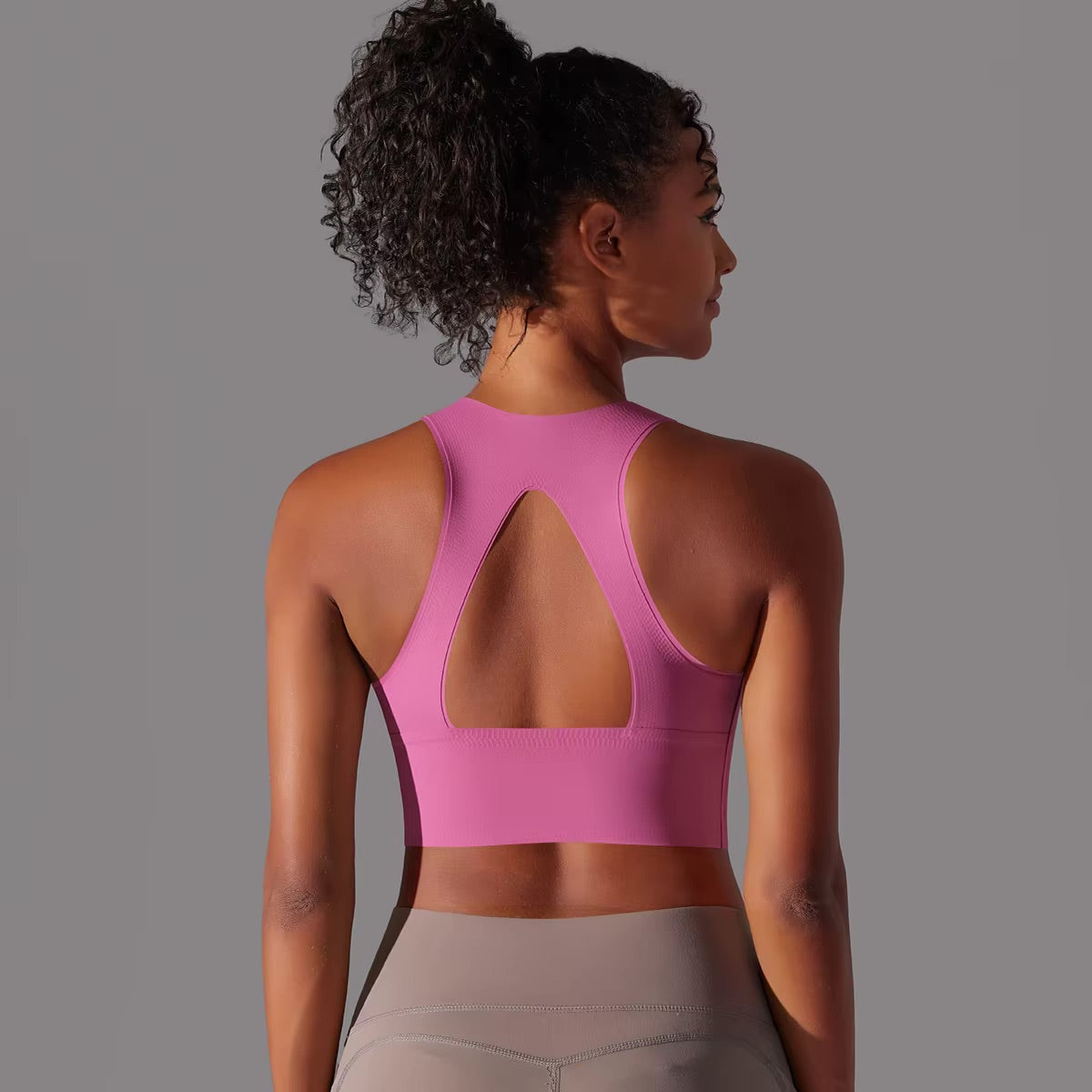 Women Fitness Sports Bra Top Gym Yoga Bra Back Cutout Workout Sports Underwear Running Quick DryTank Top Soft With Chest Pad 
