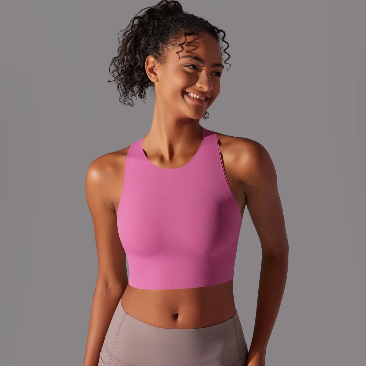 Women Fitness Sports Bra Top Gym Yoga Bra Back Cutout Workout Sports Underwear Running Quick DryTank Top Soft With Chest Pad 