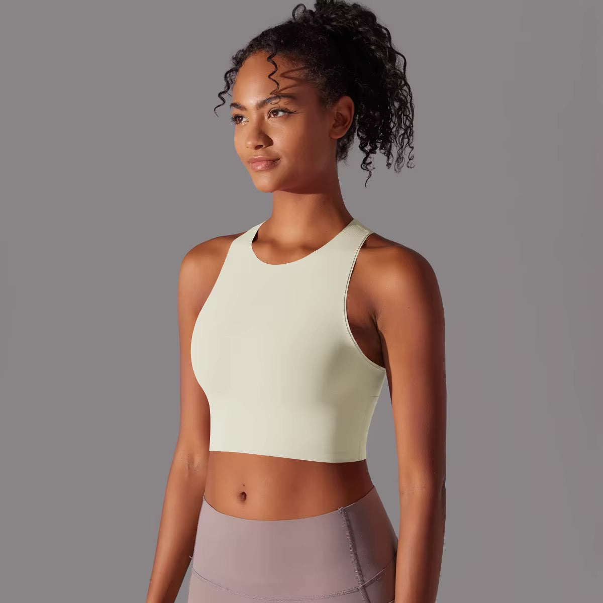 Women Fitness Sports Bra Top Gym Yoga Bra Back Cutout Workout Sports Underwear Running Quick DryTank Top Soft With Chest Pad 