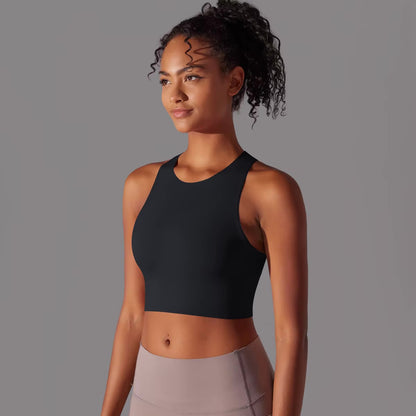 Women Fitness Sports Bra Top Gym Yoga Bra Back Cutout Workout Sports Underwear Running Quick DryTank Top Soft With Chest Pad 